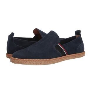 NWT Steve Madden Mens Haddon Slip On Loafer Boat Shoe Navy Blue Tan Suede 7.5 US